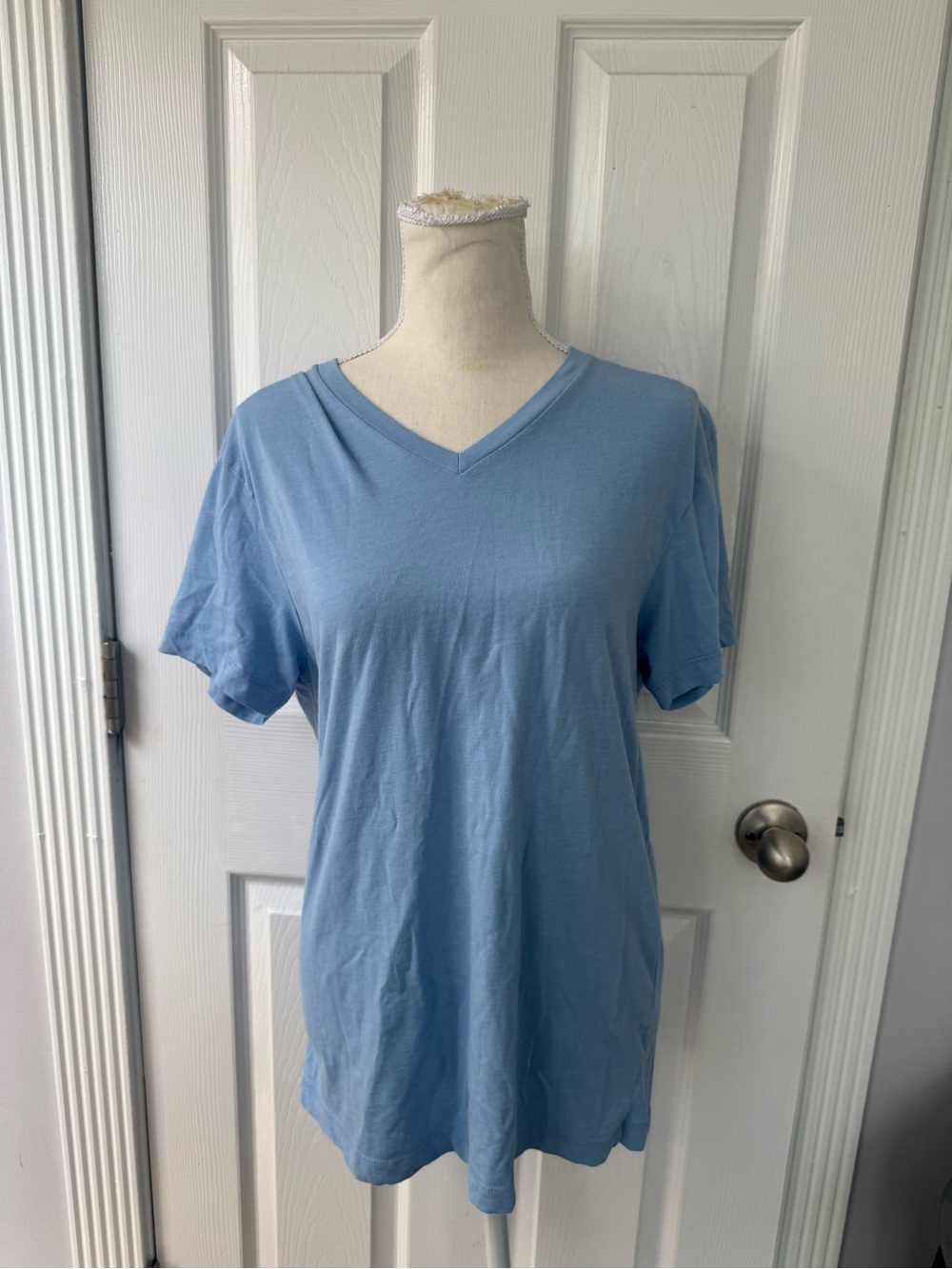 J. Crew Sky Blue V-Neck Tee